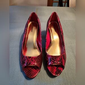 Avenue Red Heels with Glossy Finish